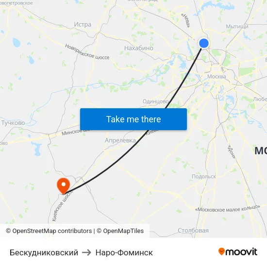 Бескудниковский to Наро-Фоминск map