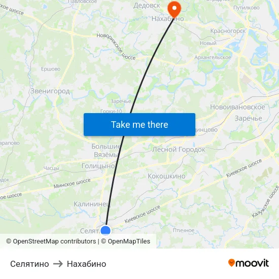 Селятино to Нахабино map