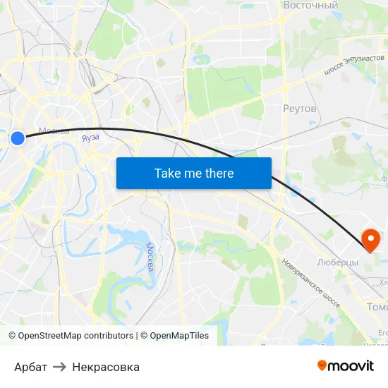 Арбат to Некрасовка map