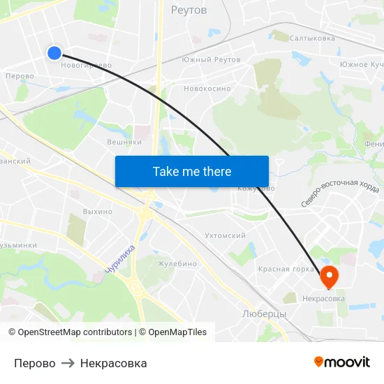 Перово to Некрасовка map