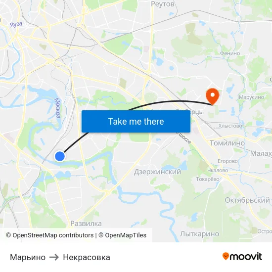Марьино to Некрасовка map