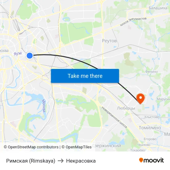 Римская (Rimskaya) to Некрасовка map