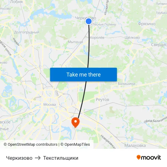 Черкизово to Текстильщики map