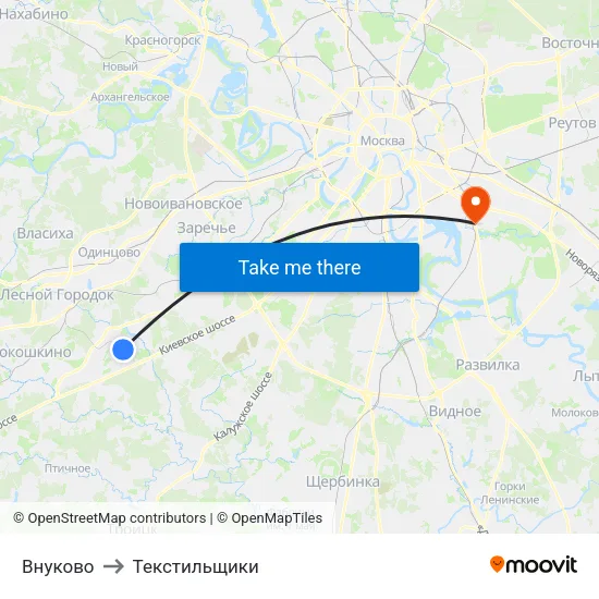 Внуково to Текстильщики map