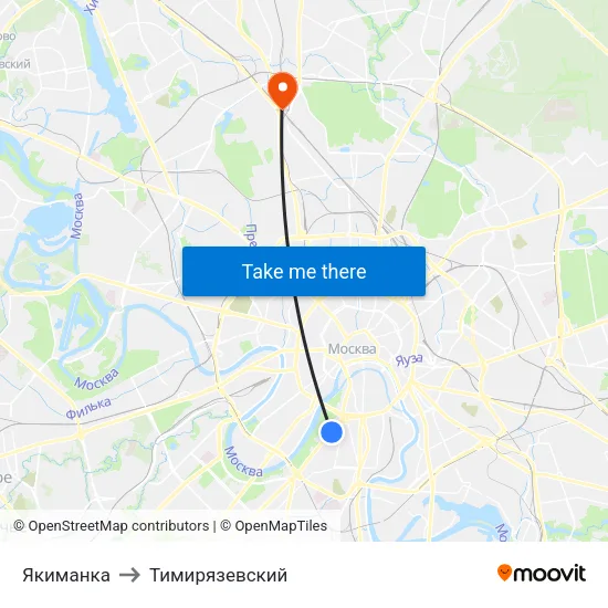 Якиманка to Тимирязевский map