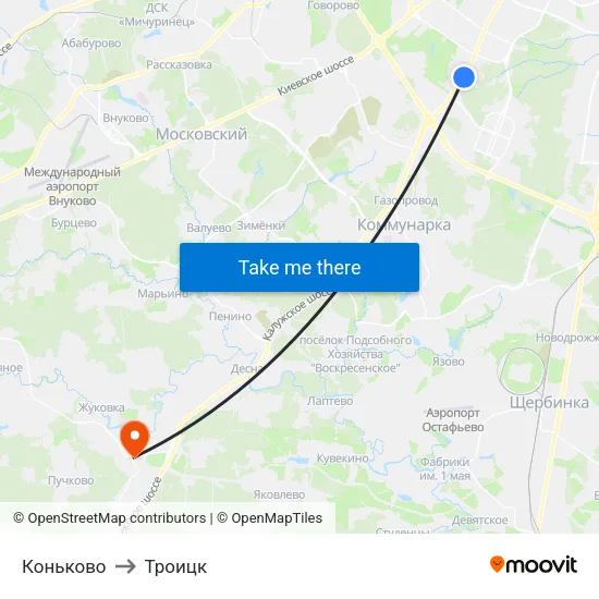 Коньково to Троицк map