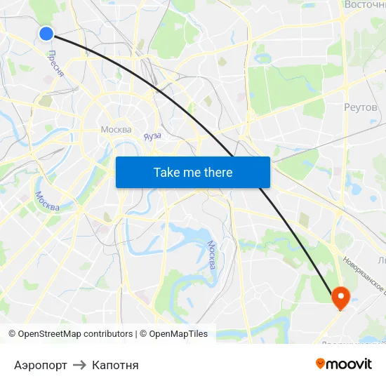 Аэропорт to Капотня map