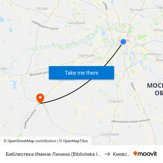 Библиотека Имени Ленина (Biblioteka Imeni Lenina) to Киевский map