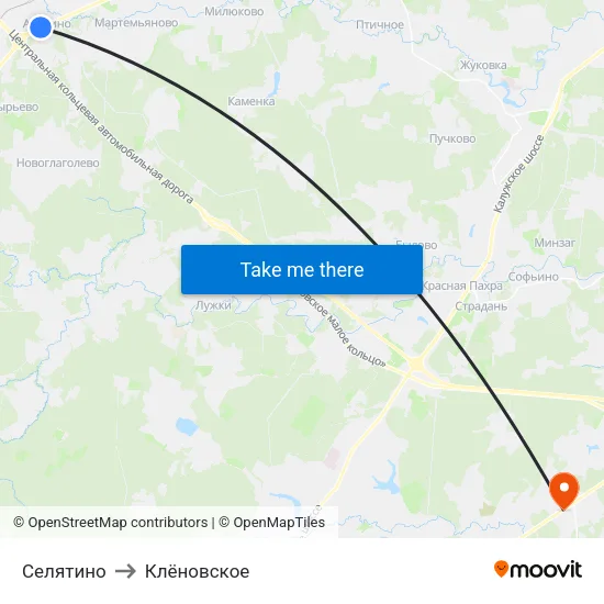 Селятино to Клёновское map