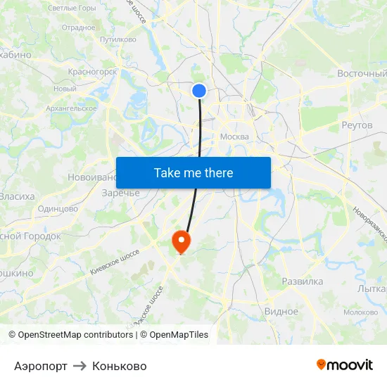 Аэропорт to Коньково map