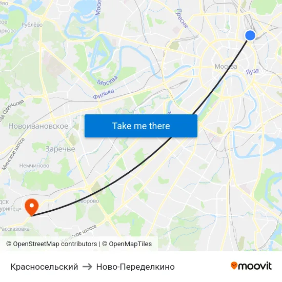 Красносельский to Ново-Переделкино map
