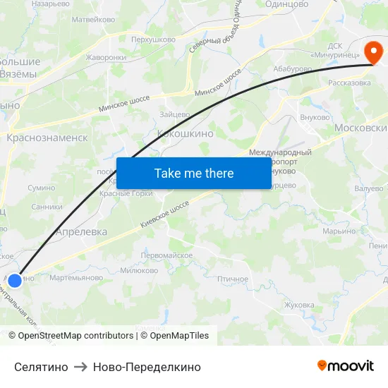 Селятино to Ново-Переделкино map