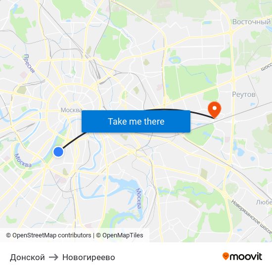 Донской to Новогиреево map