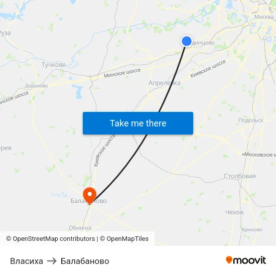 Власиха to Балабаново map