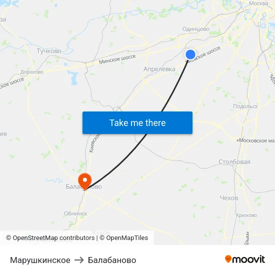 Марушкинское to Балабаново map