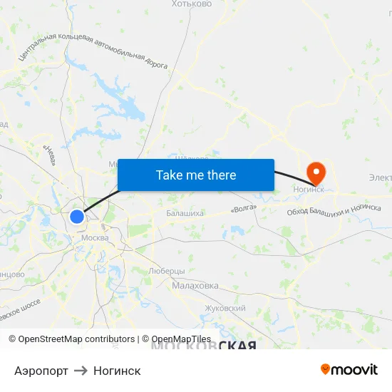 Аэропорт to Ногинск map