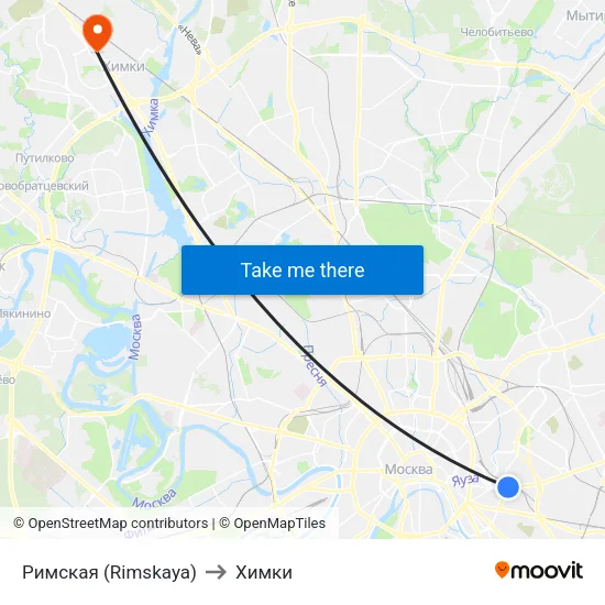 Римская (Rimskaya) to Химки map