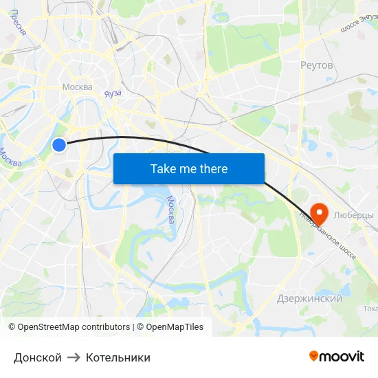 Донской to Котельники map