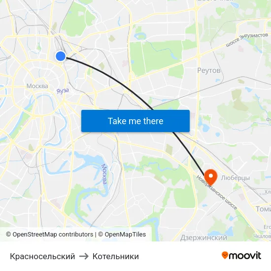 Красносельский to Котельники map