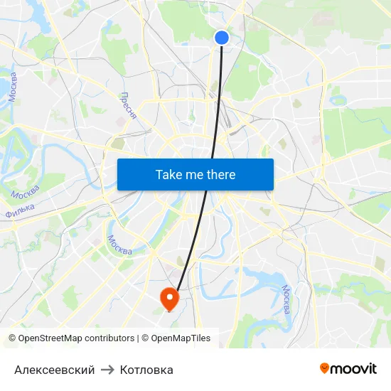 Алексеевский to Котловка map