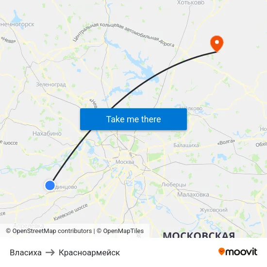 Власиха to Красноармейск map