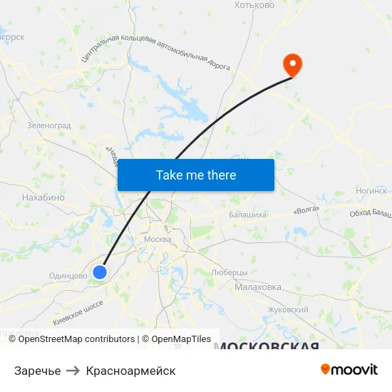 Заречье to Красноармейск map