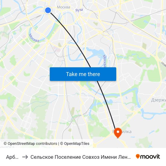 Арбат to Сельское Поселение Совхоз Имени Ленина map