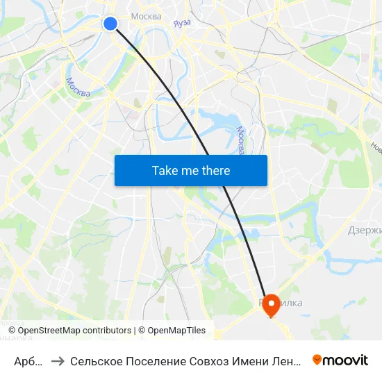 Арбат to Сельское Поселение Совхоз Имени Ленина map