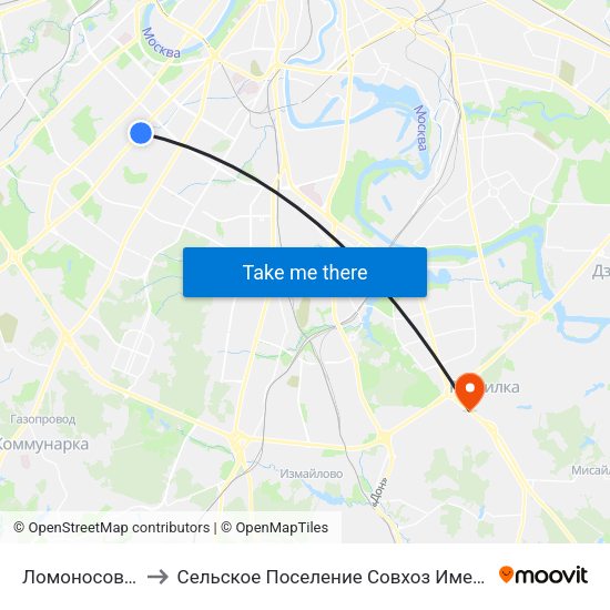Ломоносовский to Сельское Поселение Совхоз Имени Ленина map