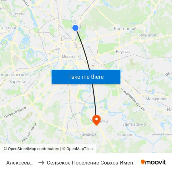 Алексеевский to Сельское Поселение Совхоз Имени Ленина map