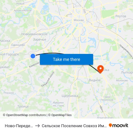 Ново-Переделкино to Сельское Поселение Совхоз Имени Ленина map