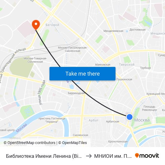 Библиотека Имени Ленина (Biblioteka Imeni Lenina) to МНИОИ им. П. А. Герцена map