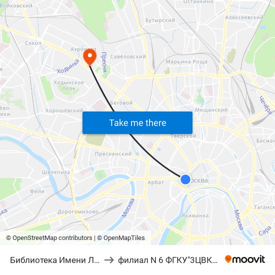 Библиотека Имени Ленина (Biblioteka Imeni Lenina) to филиал N 6 ФГКУ"3ЦВКГ им.А.А.Вишневского МО России map