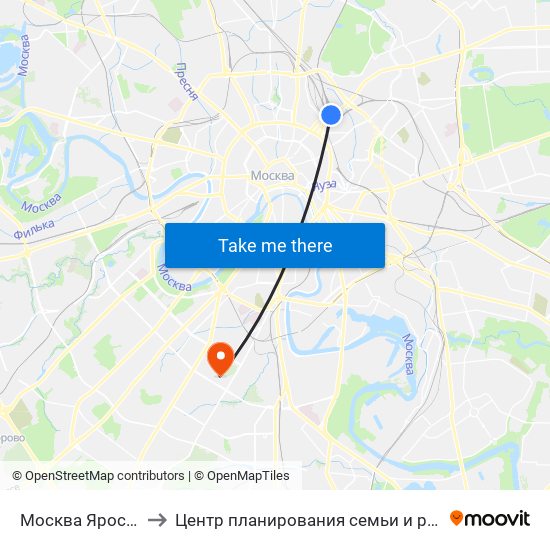 Москва Ярославская (Yaroslavsky Station) to Центр планирования семьи и репродукции  Департамента здравоохранения города Москвы map