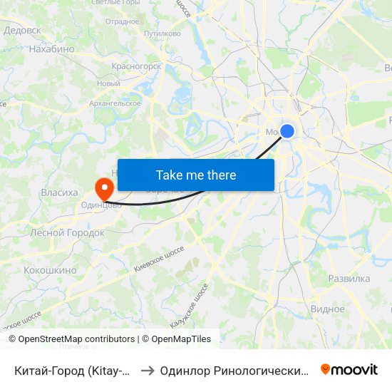 Китай-Город (Kitay-Gorod) to Одинлор Ринологический Центр map