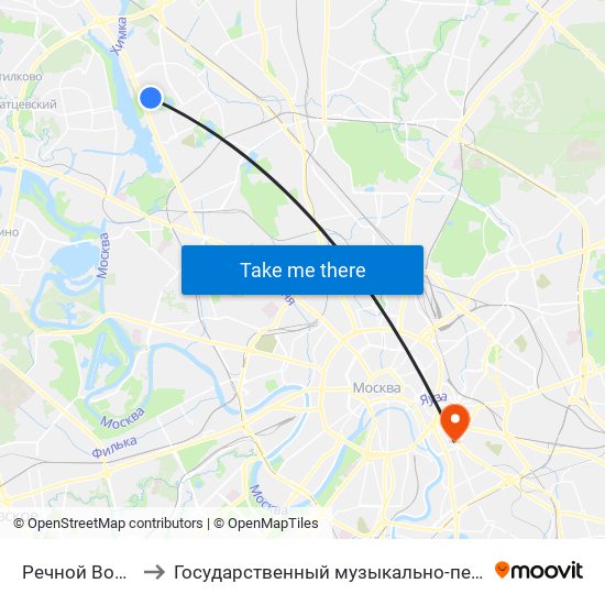 Речной Вокзал (Rechnoy Vokzal) to Государственный музыкально-педагогический институт им. М. М. Ипполитова-Иванова map