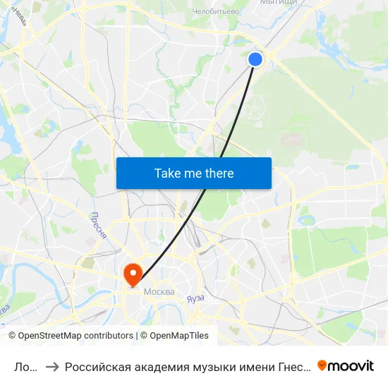 Лось to Российская академия музыки имени Гнесиных map