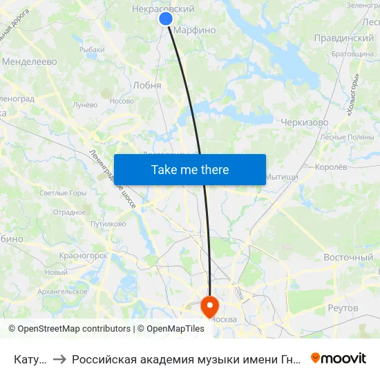 Катуар to Российская академия музыки имени Гнесиных map