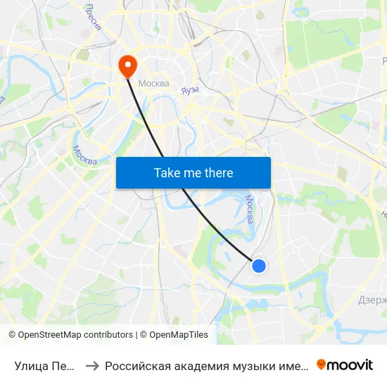 Улица Перерва to Российская академия музыки имени Гнесиных map