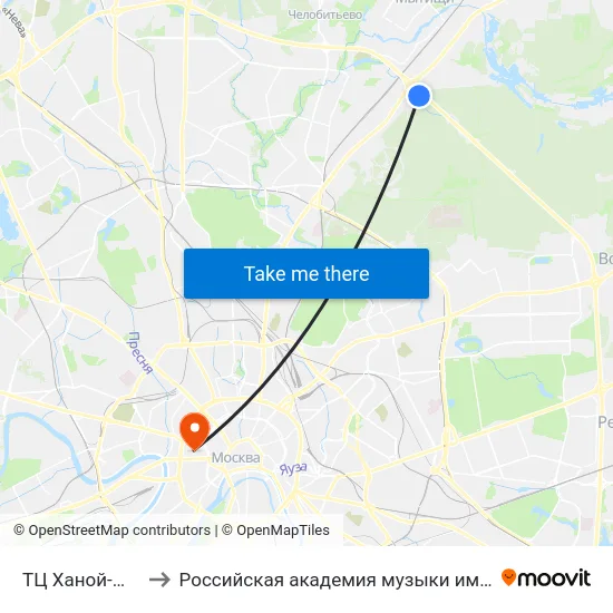 ТЦ Ханой-Москва to Российская академия музыки имени Гнесиных map
