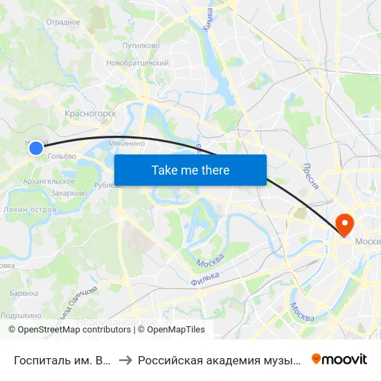 Госпиталь им. Вишневского to Российская академия музыки имени Гнесиных map