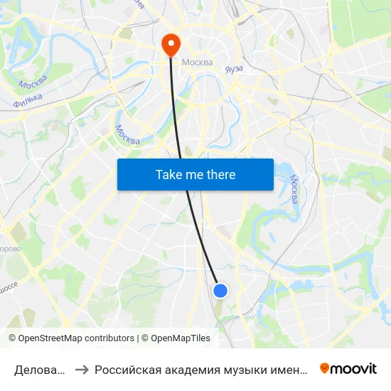 Деловая ул. to Российская академия музыки имени Гнесиных map