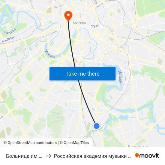 Больница им. Буянова to Российская академия музыки имени Гнесиных map