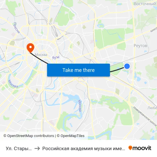 Ул. Старый Гай to Российская академия музыки имени Гнесиных map