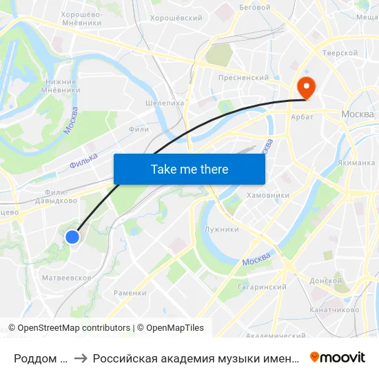 Роддом № 3 to Российская академия музыки имени Гнесиных map