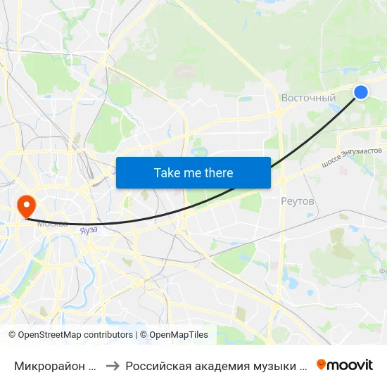 Микрорайон Гагарина to Российская академия музыки имени Гнесиных map