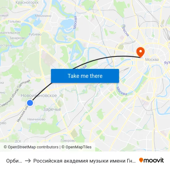 Орбион to Российская академия музыки имени Гнесиных map