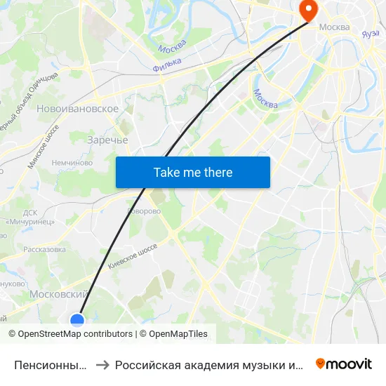 Пенсионный фонд to Российская академия музыки имени Гнесиных map