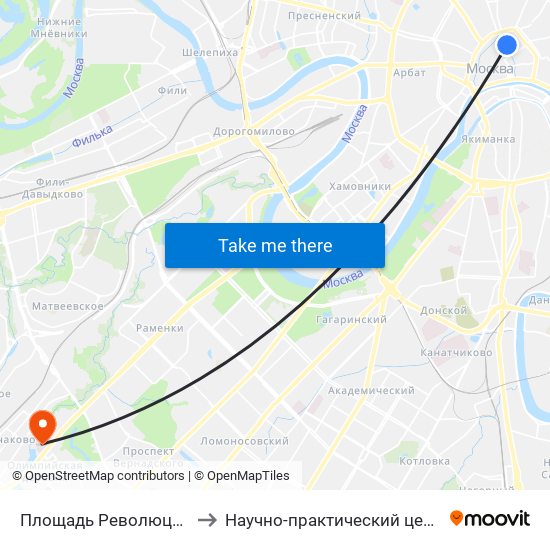 Площадь Революции (Ploschad Revolyutsii) to Научно-практический центр детской психоневрологии map