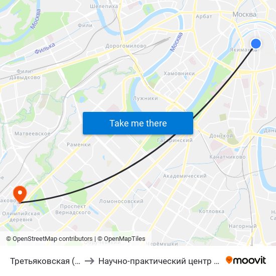 Третьяковская (Tretyakovskaya) to Научно-практический центр детской психоневрологии map